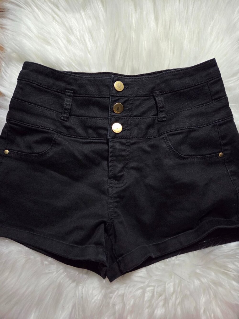 Refuge High Waisted Black Shorts